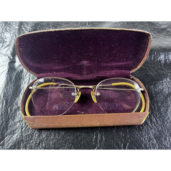Vtg Frames Antique Art Craft 1/10 12K GF Eye Glasses Spectacles Super Wire Gold - Picture 1 of 9
